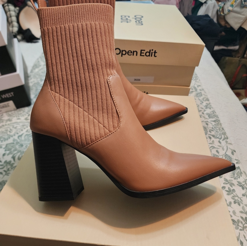 Open Edit Sock Booties Size 7 - image 1